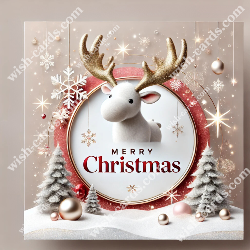 Gold-antlered White Moose