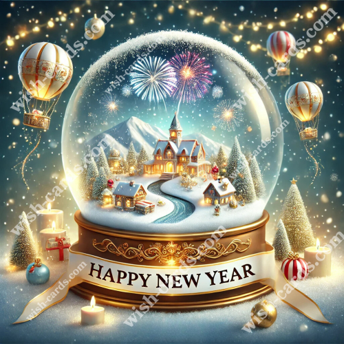 Winter Village in a Globe