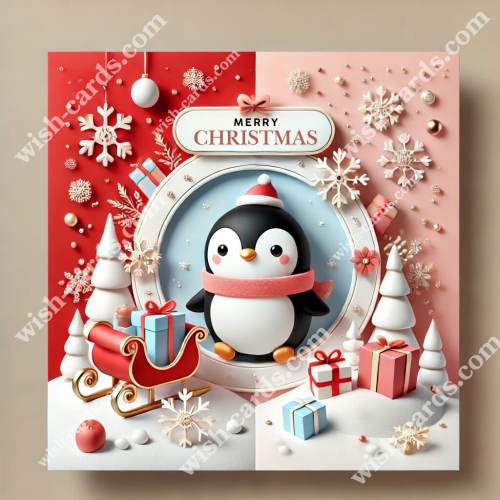 Penguin with Christmas Presents