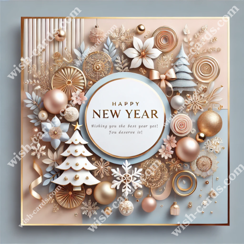 New Year Decorations in Pastel Colors