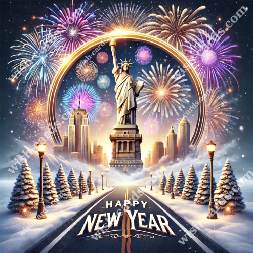 New Year - Statue of Liberty View